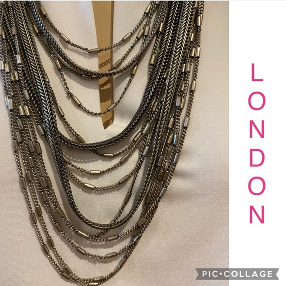 Gorgeous NOUR London multi strand necklace designed and handmade in England - Picture 2 of 10